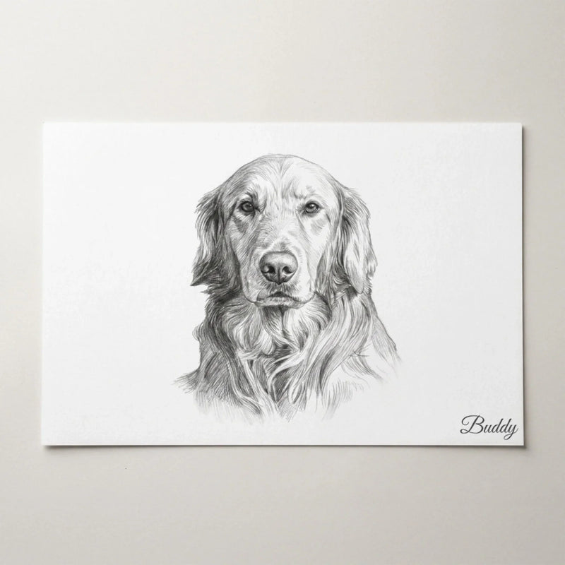 Retrato personalizado em estilo lápis (formato horizontal)