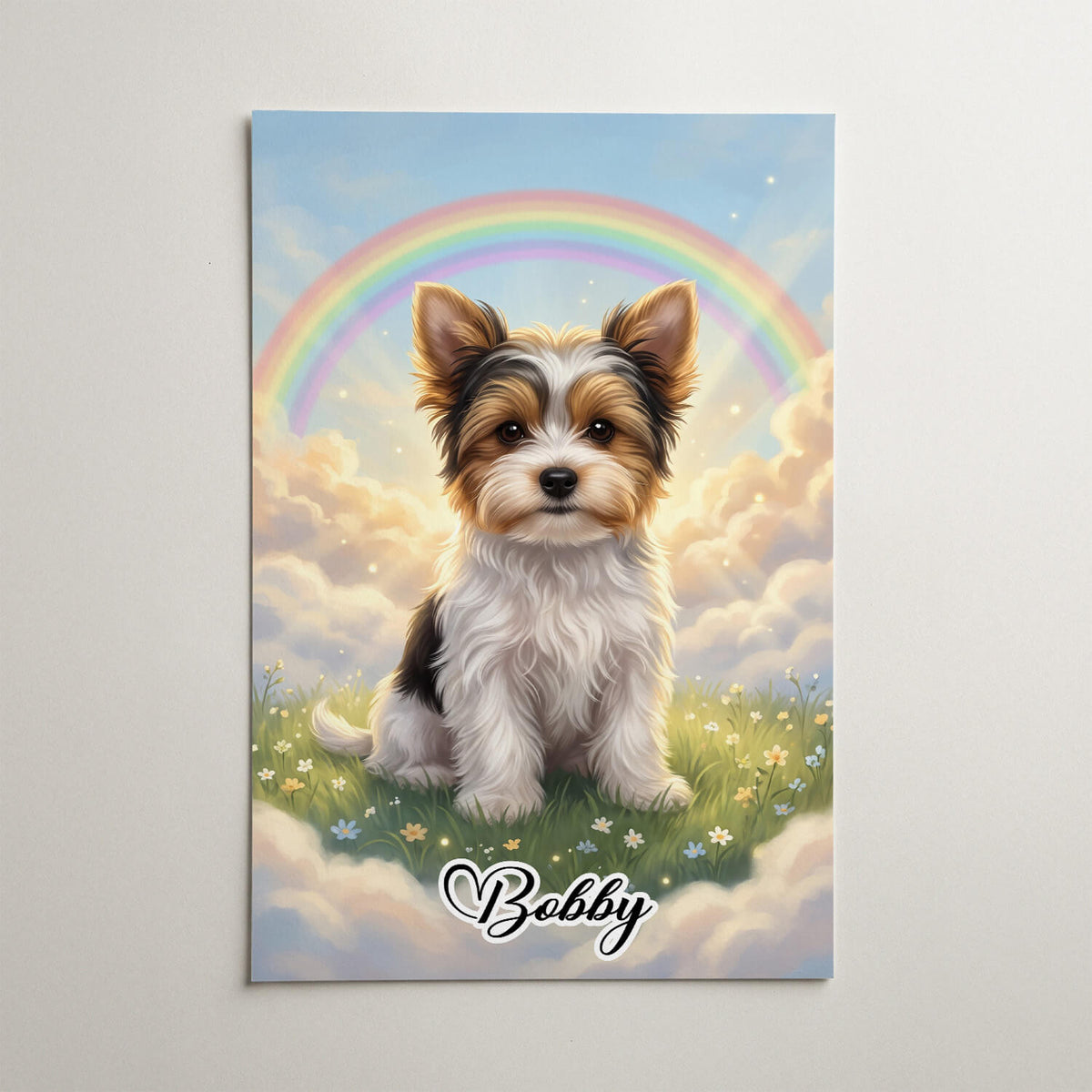 Retrato de cão na Ponte do Arco-íris a partir da tua foto - póster