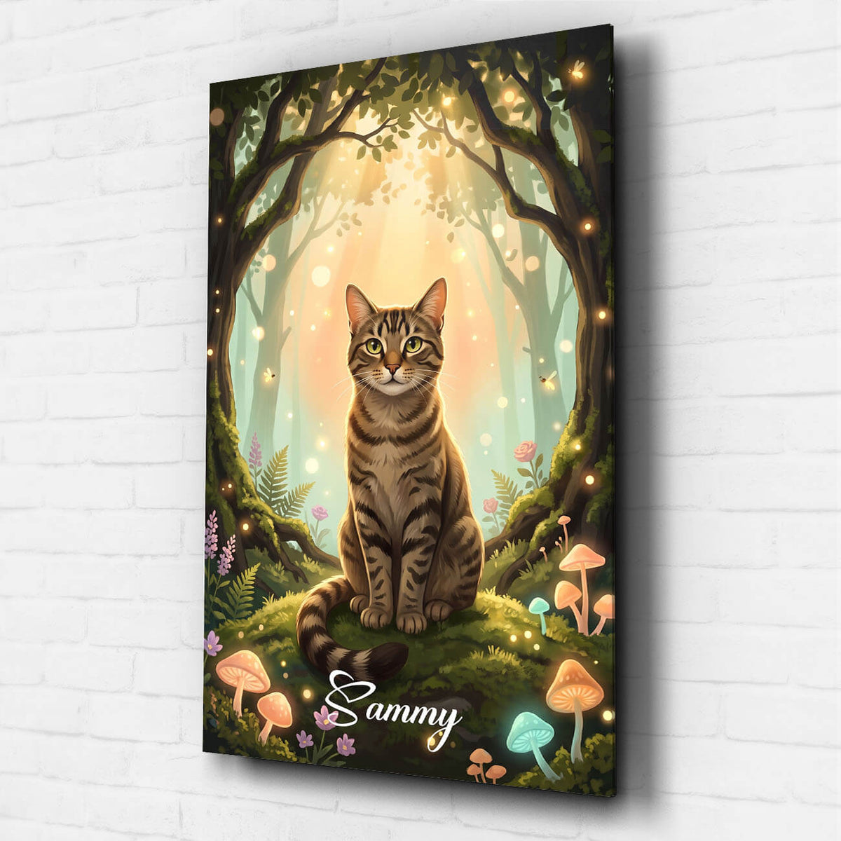 Retrato de gato em estilo fantasia / cartoon a partir da tua foto - vidro acrílico