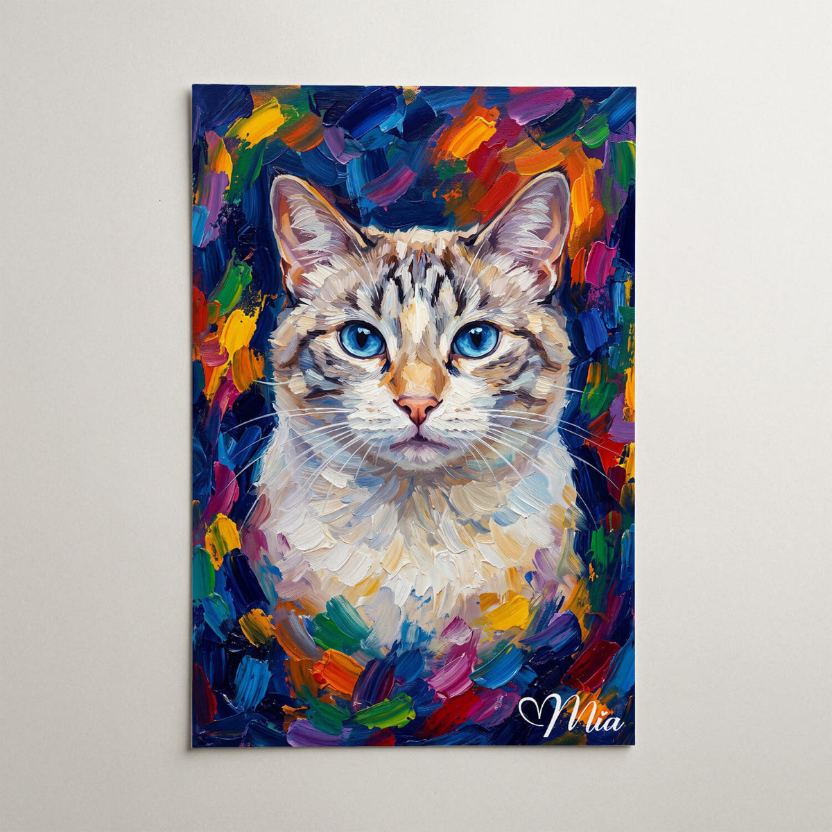 Retrato de gato em estilo pop art a partir da tua foto - póster