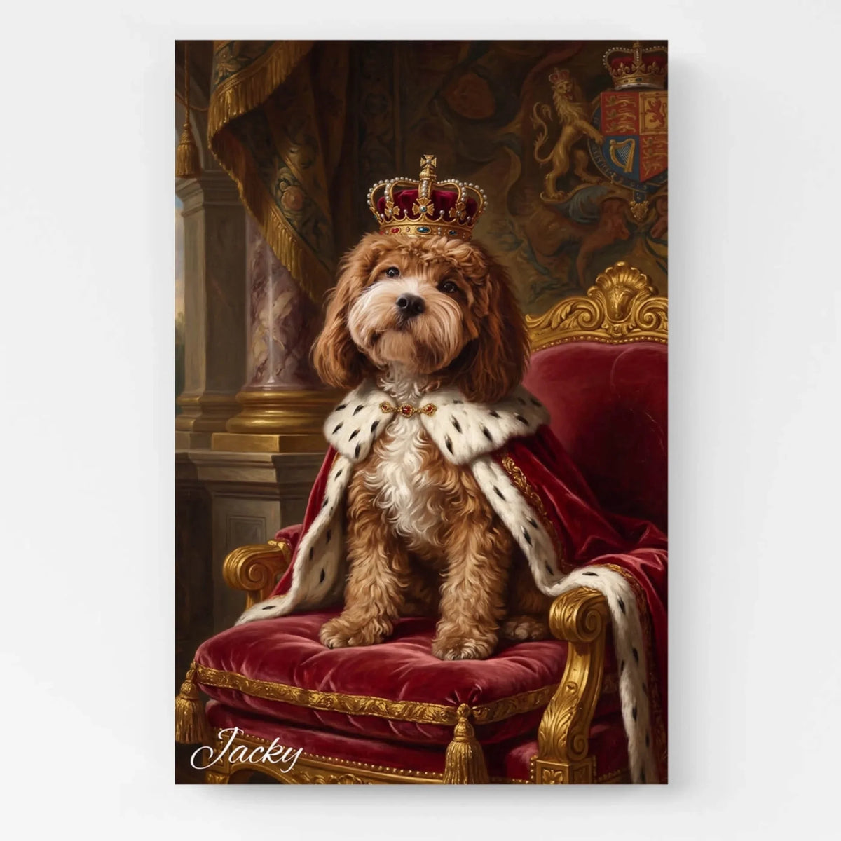 Retrato de cão em estilo renascentista a partir da tua foto - tela