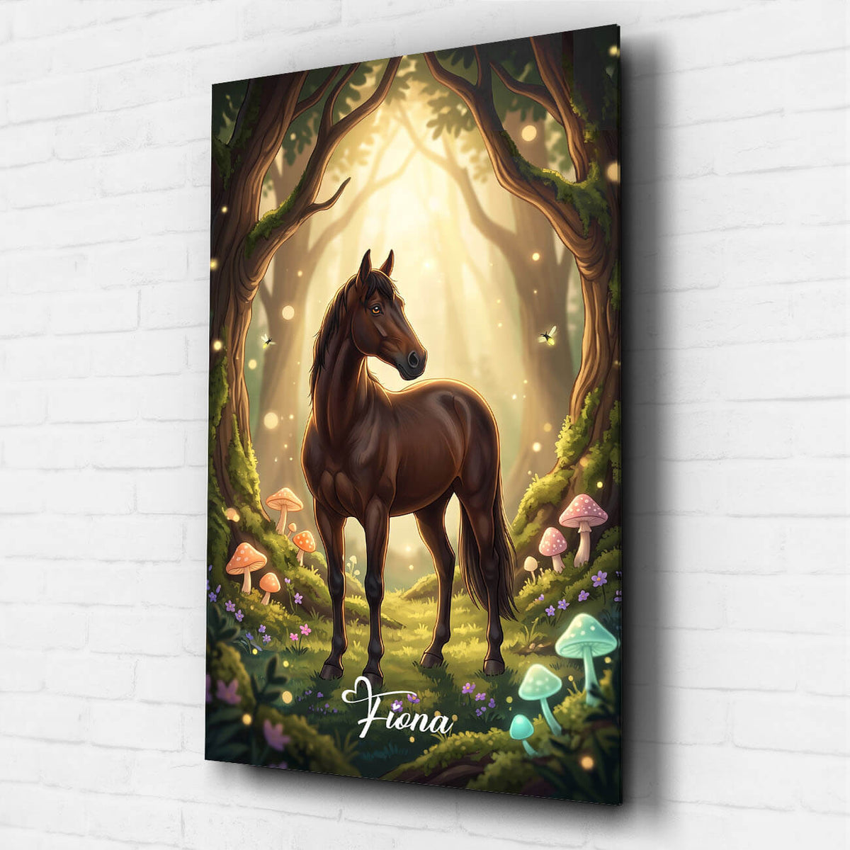 Retrato de cavalo em estilo fantasia / cartoon a partir da tua foto - vidro acrílico