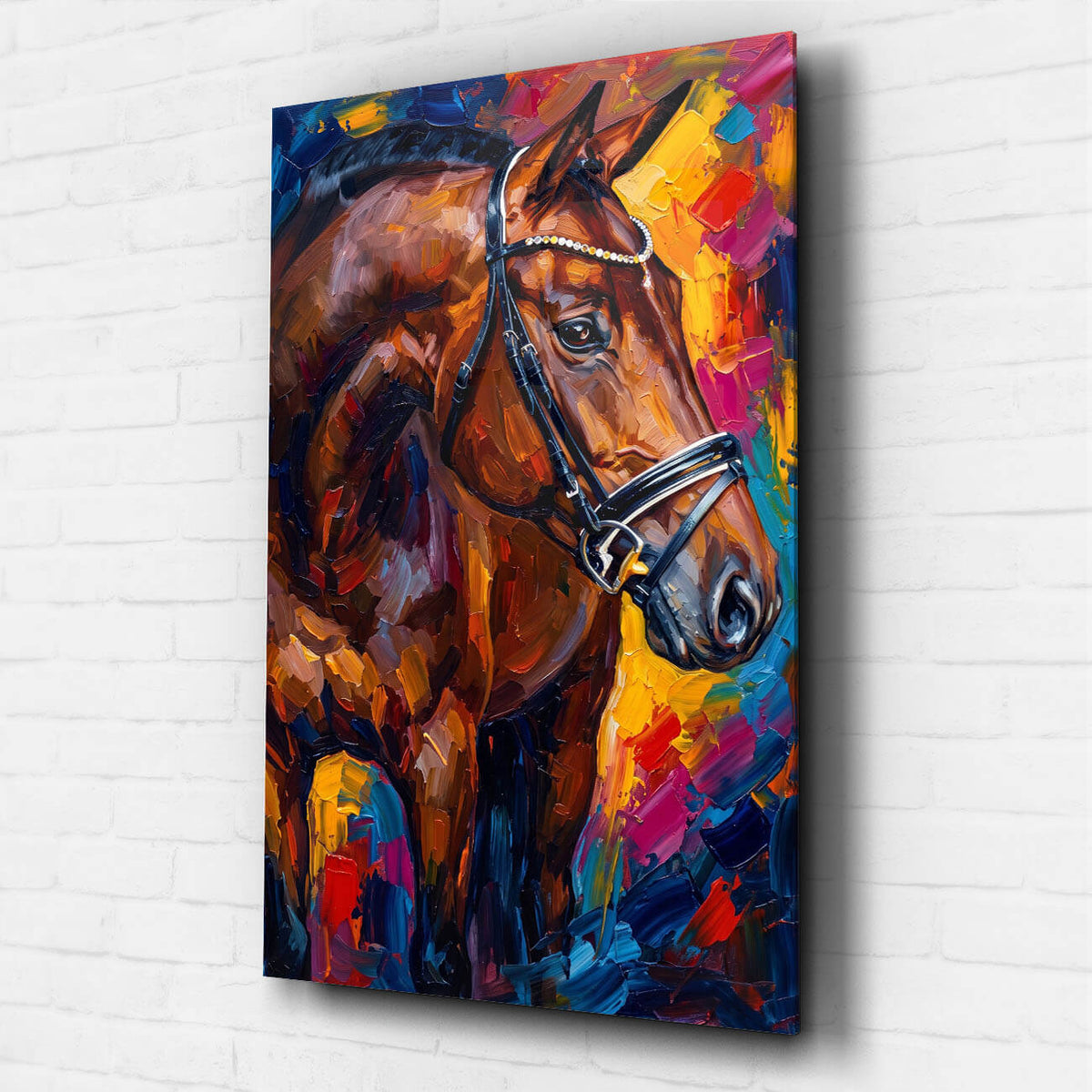 Retrato de cavalo em estilo pop art a partir da tua foto - vidro acrílico
