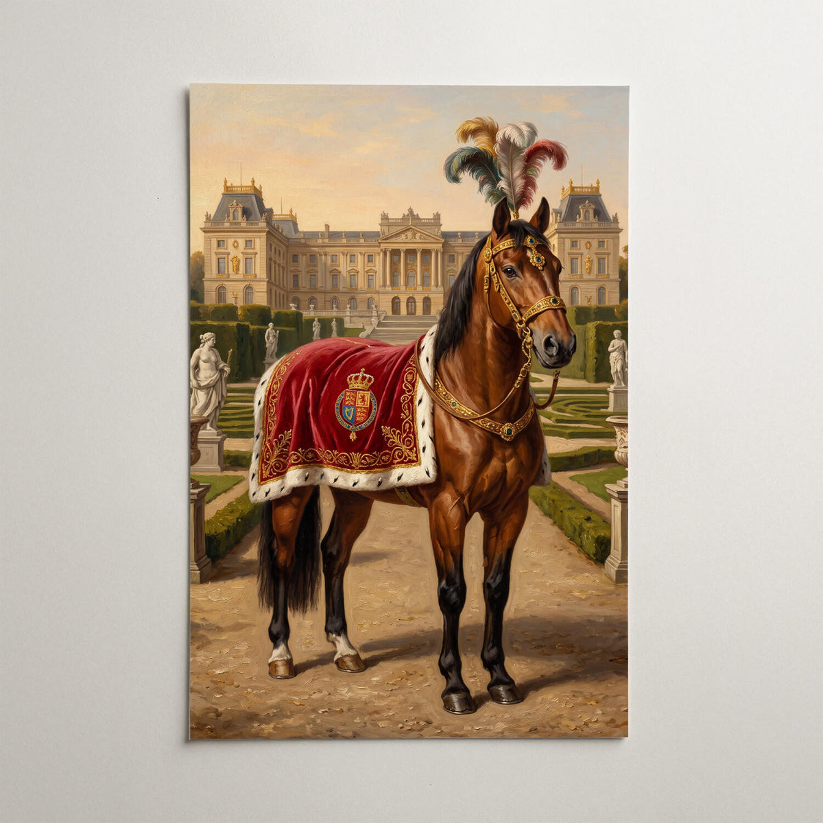 Retrato de cavalo em estilo renascentista a partir da tua foto - póster