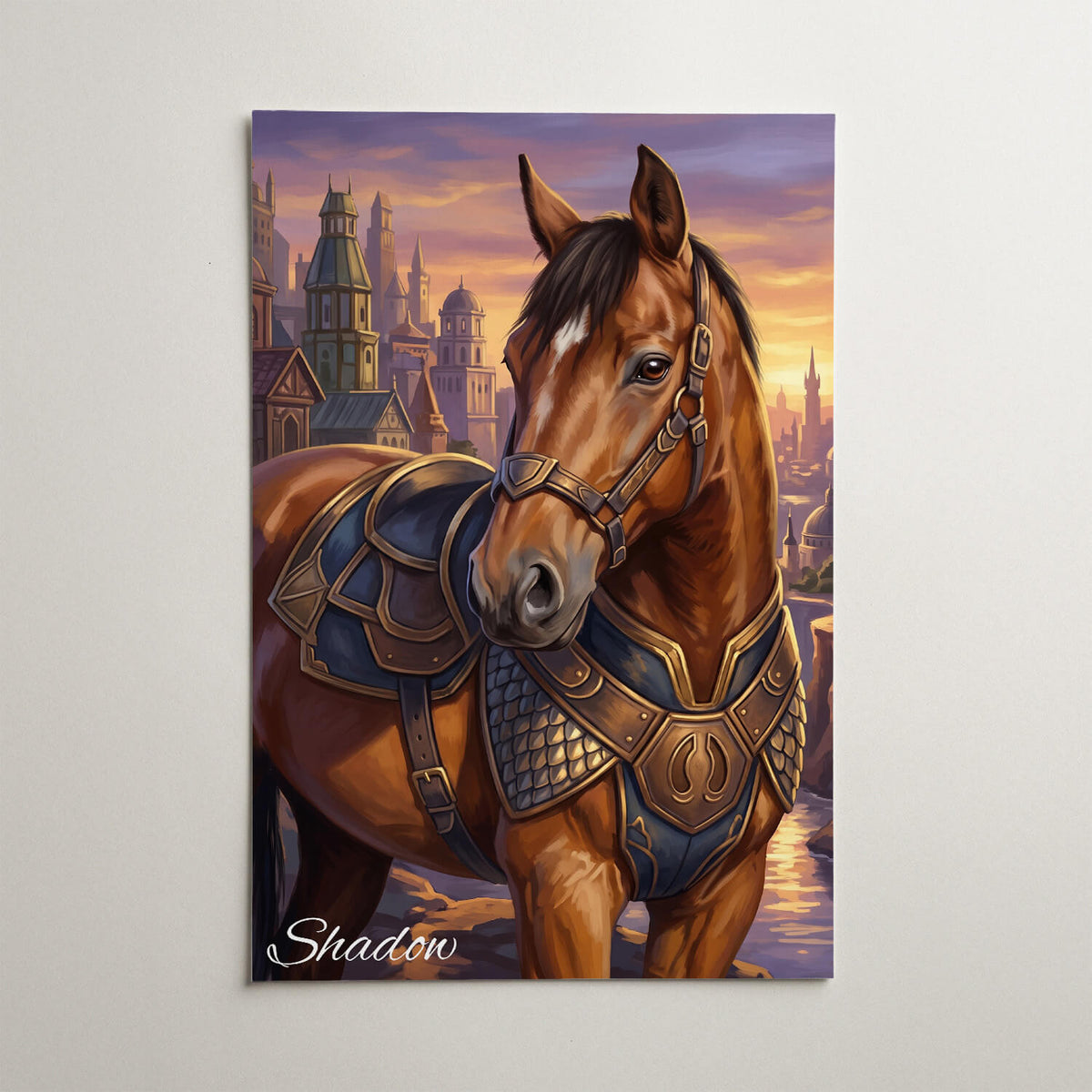 Retrato de cavalo como super-herói a partir da tua foto - póster