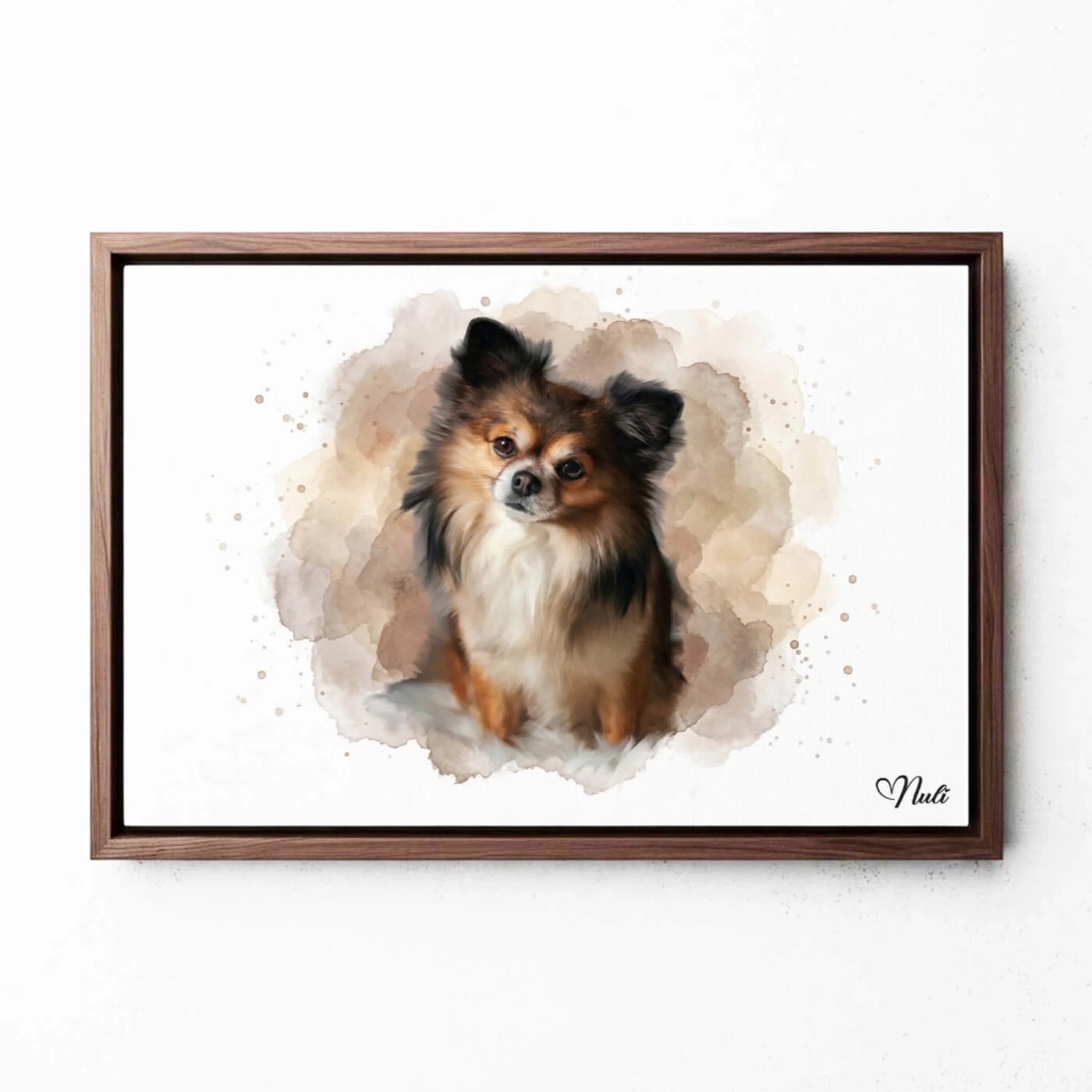 katzenportrait-leinwand-rahmen-walnuss