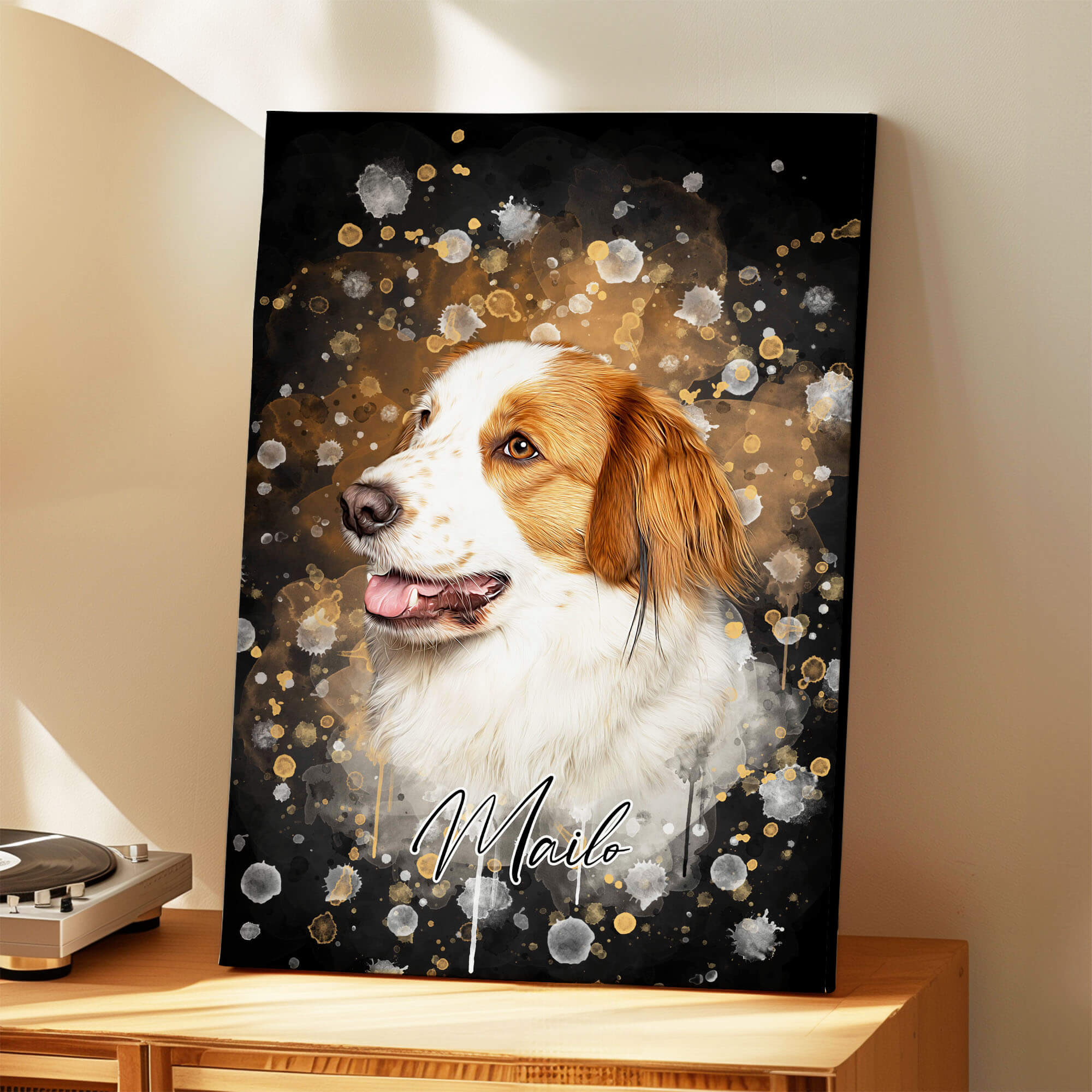 Retrato de animal em estilo aquarela