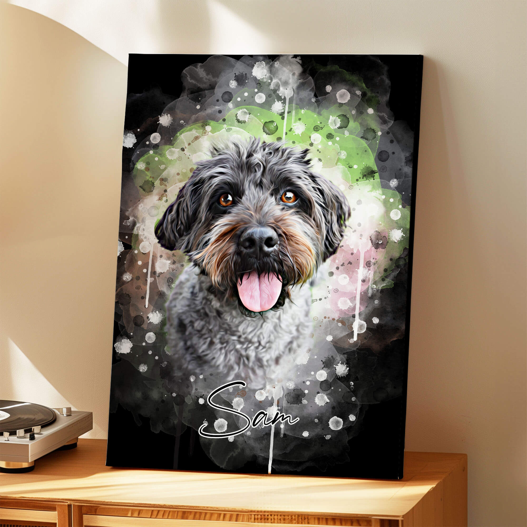 Retrato de animal em estilo aquarela