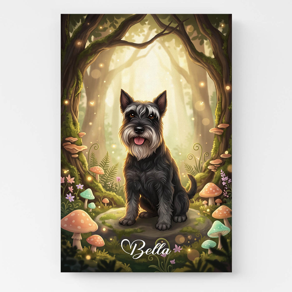 Retrato de cão em estilo fantasia / cartoon a partir da tua foto - tela