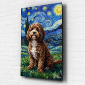 Retrato de cavalo estilo Van Gogh a partir da tua foto - vidro acrílico