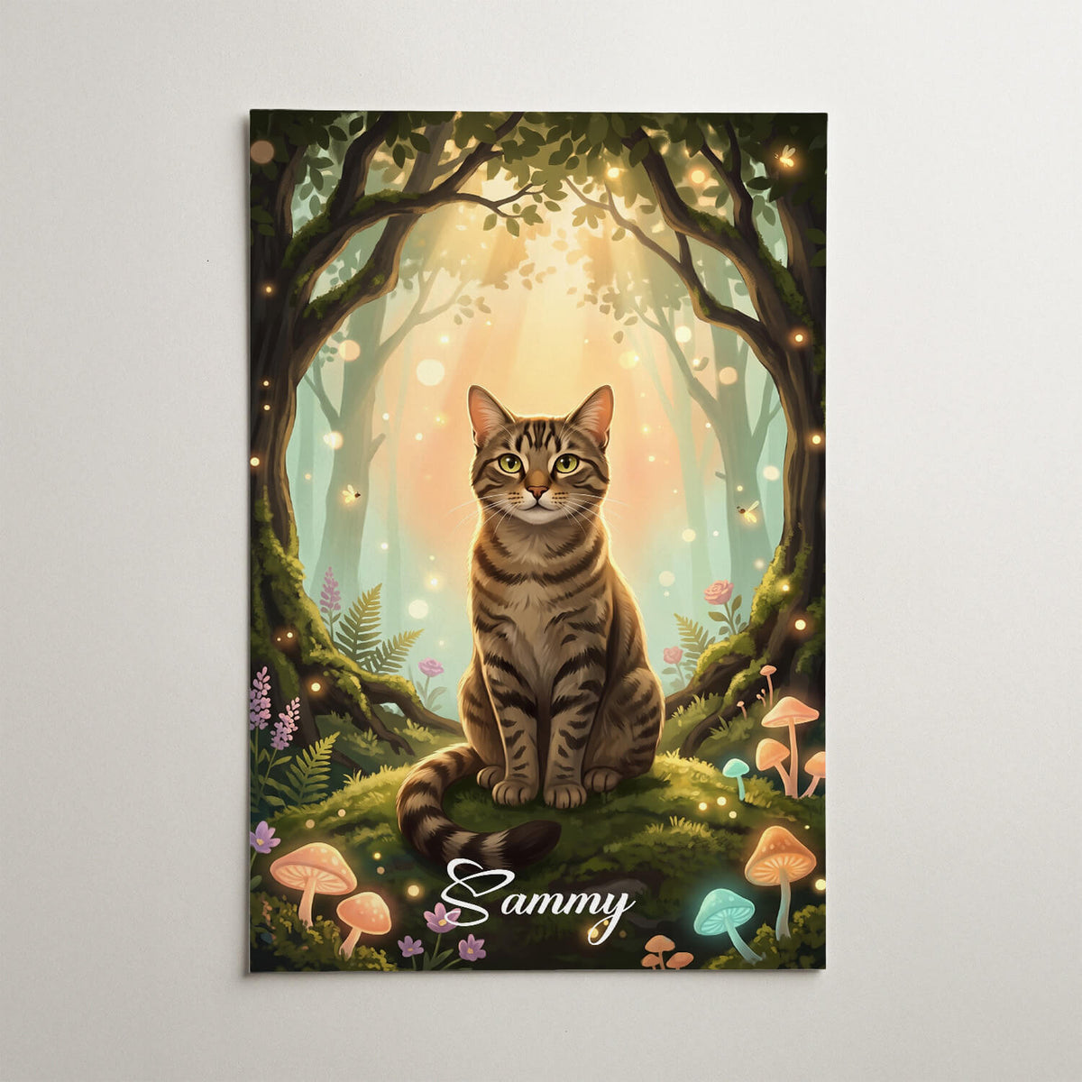 Retrato de gato em estilo fantasia / cartoon a partir da tua foto - póster