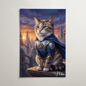 Retrato de cão como super-herói a partir da tua foto - póster