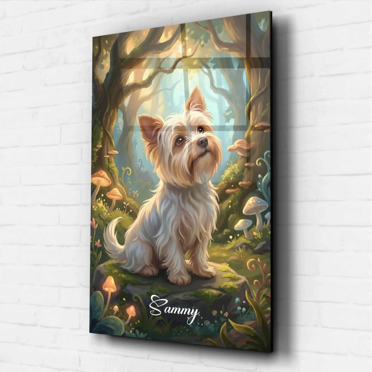 Retrato de cão em estilo fantasia / cartoon a partir da tua foto - vidro acrílico