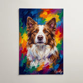 Retrato de cão estilo pop art a partir da tua foto - póster