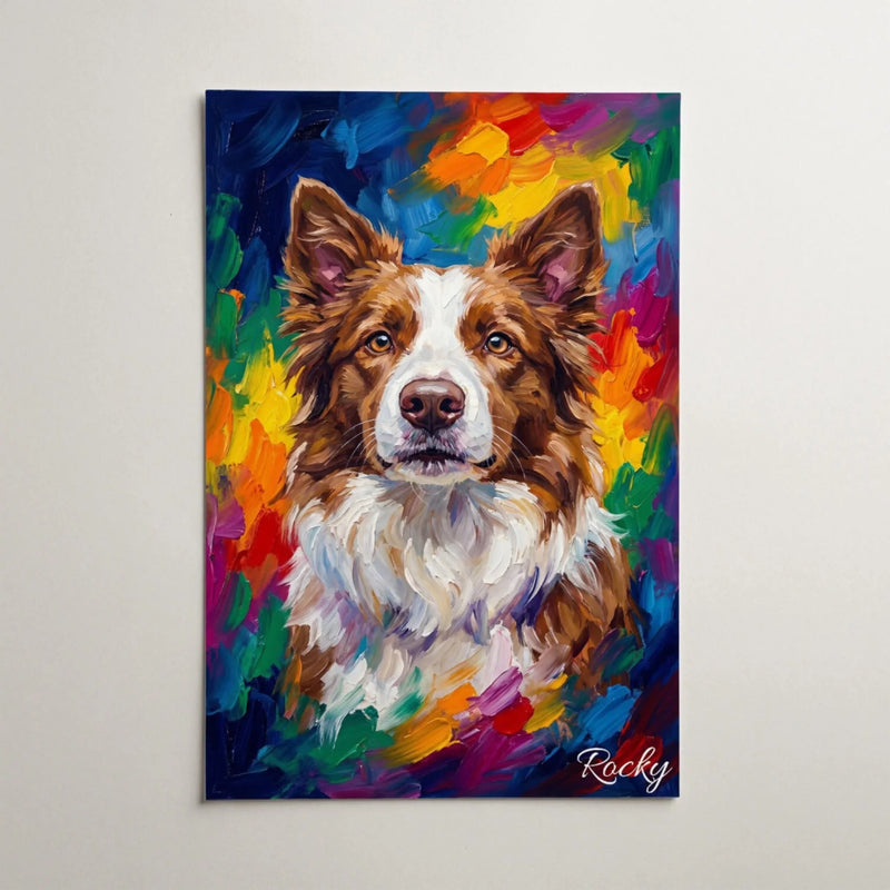 Retrato de animal em estilo pop art