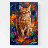 Retrato de gato estilo pop art a partir da tua foto - tela