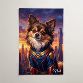 Retrato de cão como super-herói a partir da tua foto - póster
