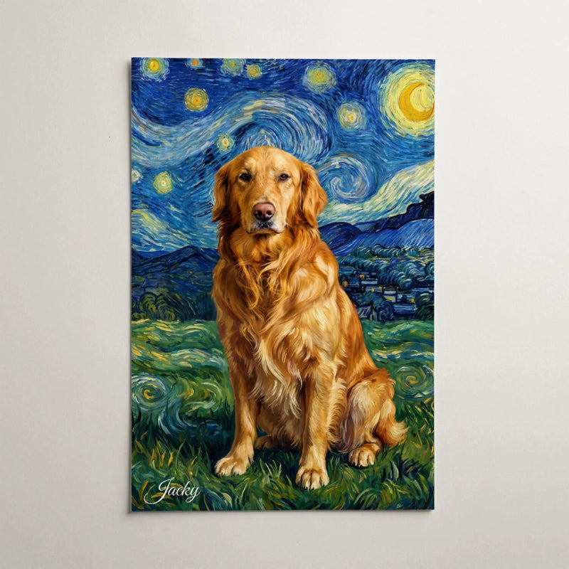 Retrato de animal em estilo Van Gogh