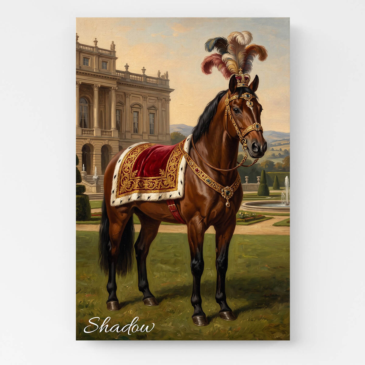 Retrato de cavalo em estilo renascentista a partir da tua foto - tela