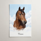 Retrato de cão sobre nuvens a partir da tua foto - póster